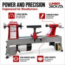 Lumberjack 12 Inch 5 Speed Cast Iron Mini Wood Lathe