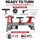 Lumberjack 12 Inch 5 Speed Cast Iron Mini Wood Lathe