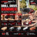 Lumberjack Cordless 20V XPSERIES Twin Kit Hammer Drill & Impact Driver Drill 4A Batteries