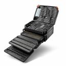 Lumberjack 300Pc HSS Drill Bit Set for Masonry Metal Wood Flat Pozi Bits in Case