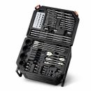 Lumberjack 300Pc HSS Drill Bit Set for Masonry Metal Wood Flat Pozi Bits in Case